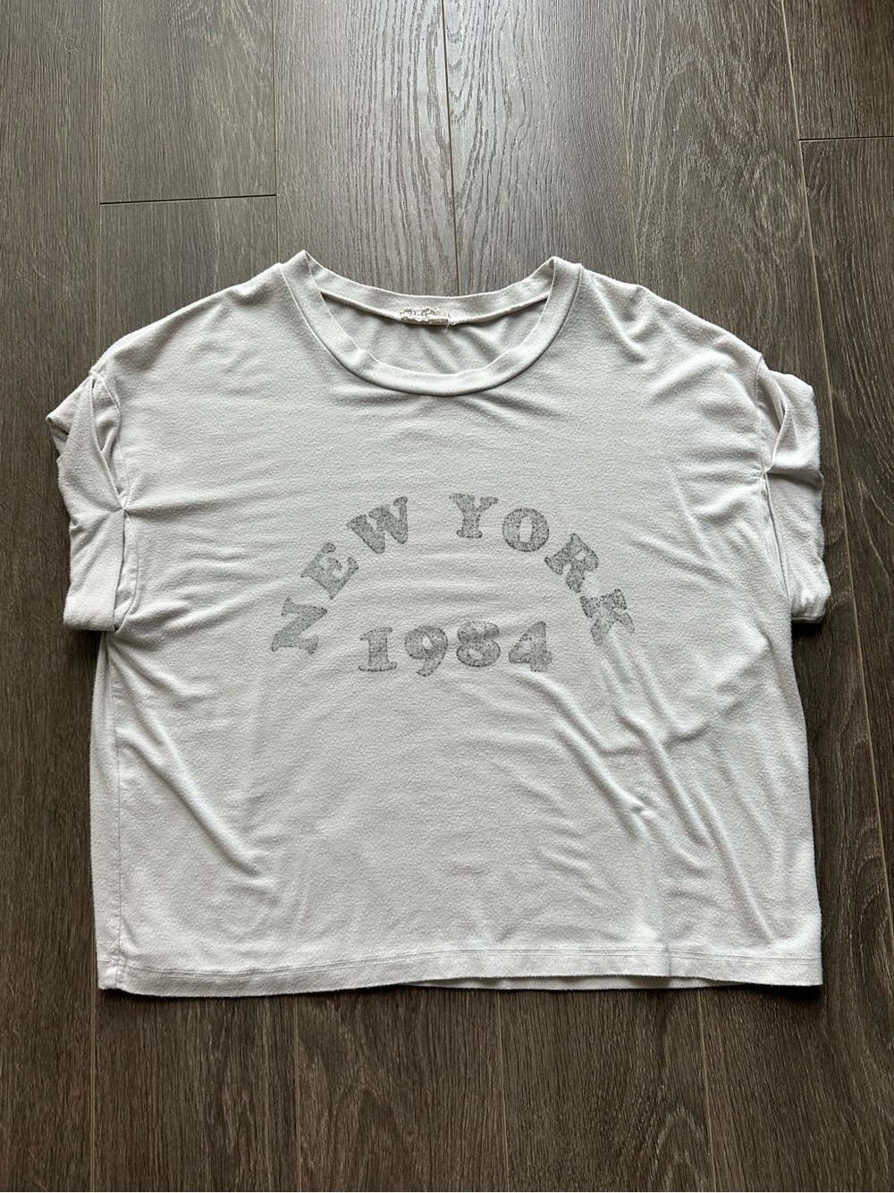j.galt White 'New York 1984' Short Sleeve Graphic Tee OS